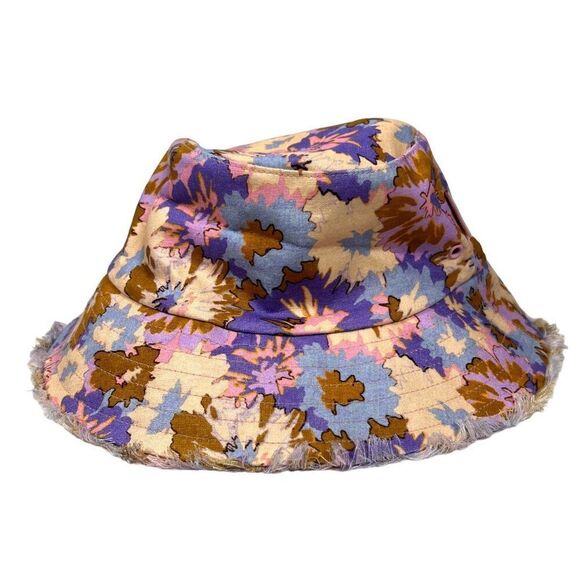 Zimmermann Floral Bucket Hat - Purple, Pink, and Brown - Picture 8 of 8